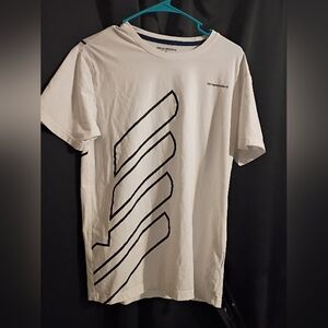 Emporio Armani White and Black Graphic Tee